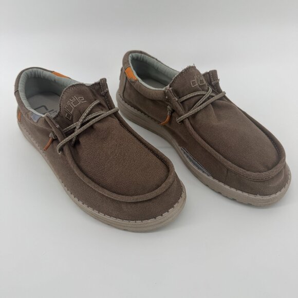 Hey Dude Men's Wally Washed Walnut Slip On Size US 10 EU 43 - Picture 1 of 8